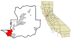 Solano County California Incorporated and Unincorporated areas Vallejo Highlighted